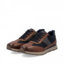 Rieker férfi fűzős-cipzáras barna mix sneaker félcipő B0507-24