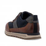 Rieker férfi fűzős-cipzáras barna mix sneaker félcipő B0507-24