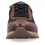 Rieker férfi fűzős-cipzáras barna mix sneaker félcipő B0507-24