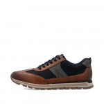 Rieker férfi fűzős-cipzáras barna mix sneaker félcipő B0507-24