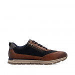 Rieker férfi fűzős-cipzáras barna mix sneaker félcipő B0507-24
