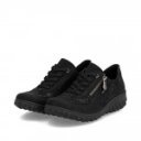 Rieker női fűzős cipzáras fekete sportos félcipő 59501-00