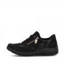 Rieker női fűzős cipzáras fekete sportos félcipő 59501-00