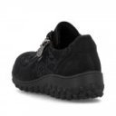 Rieker női fűzős cipzáras fekete sportos félcipő 59501-00