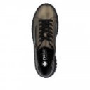 Rieker női sportos fűzős cipzáras bronz színű bőr félcipő N2501-90