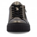 Rieker női sportos fűzős cipzáras bronz színű bőr félcipő N2501-90