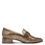 Marco Tozzi női taupe barna lakk mokaszin 24250-45-341 07670