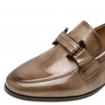 Marco Tozzi női taupe barna lakk mokaszin 24250-45-341 07670