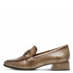 Marco Tozzi női taupe barna lakk mokaszin 24250-45-341 07670