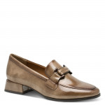 Marco Tozzi női taupe barna lakk mokaszin 24250-45-341 07670 Női Marco Tozzi