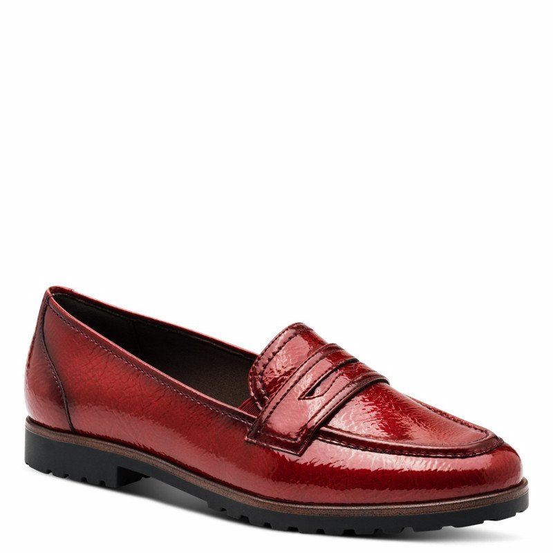Tamaris női piros lakk mokaszin 24239-42-524 07659