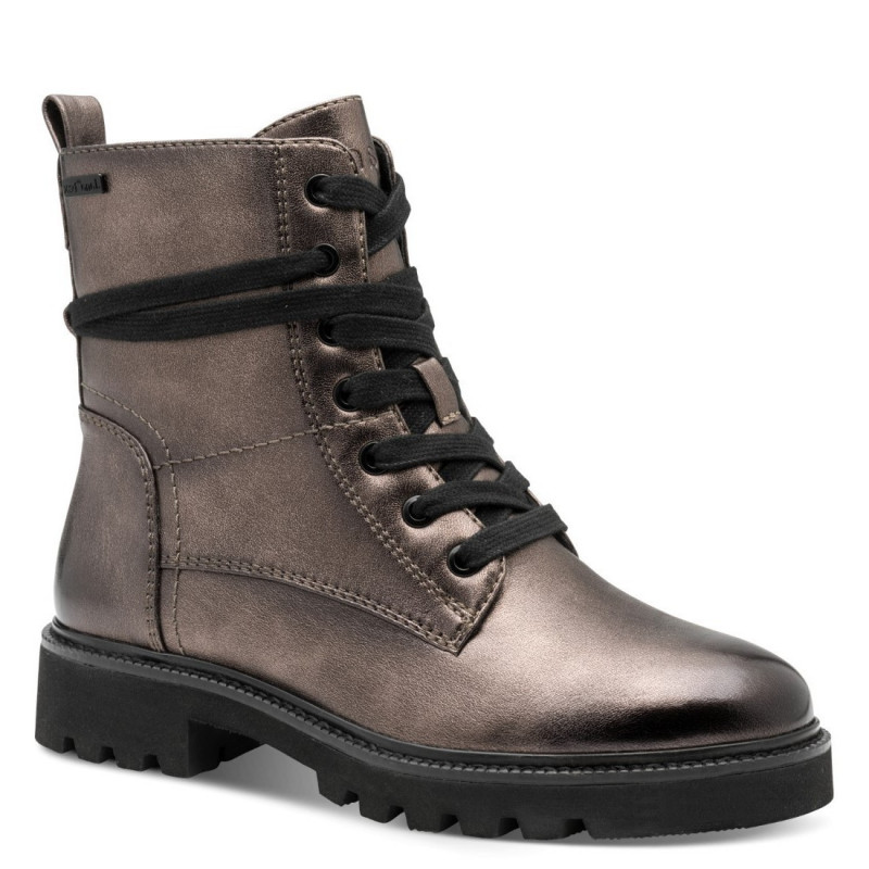 Jana női fűzős cipzáras bokacipő vízlepergető membránnal ón színben 25272-45-915 07677