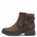 Jana női cipzáras barna bokacipő JanaTEX membránnal 26490-45-304 07679