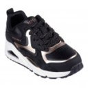 Skechers UNO Gen1 - Color Surge lányka - női fűzős sneaker cipő 310547L-BKRG
