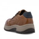 Rieker férfi fűzős-cipzáras barna bőr sneaker félcipő 11002-22