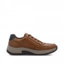 Rieker férfi fűzős-cipzáras barna bőr sneaker félcipő 11002-22