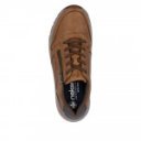 Rieker férfi fűzős-cipzáras barna bőr sneaker félcipő 11002-22