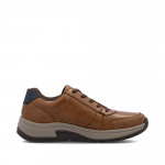 Rieker férfi fűzős-cipzáras barna bőr sneaker félcipő 11002-22