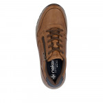 Rieker férfi fűzős-cipzáras barna bőr sneaker félcipő 11002-22