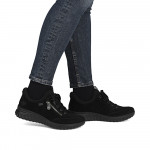 Rieker Ready2GO női fekete bebújós bőr sneaker félcipő 59052-00