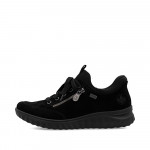 Rieker Ready2GO női fekete bebújós bőr sneaker félcipő 59052-00