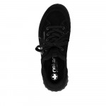 Rieker Ready2GO női fekete bebújós bőr sneaker félcipő 59052-00