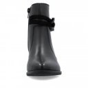 Rieker női cipzáras fekete bőr bokacsizma Y2066-00