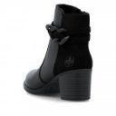 Rieker női cipzáras fekete bőr bokacsizma Y2066-00