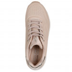 Skechers Uno Shimmer női bebújós gumifűzős sneaker cipő púder színű 155196-NUDE