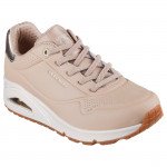 Skechers Uno Shimmer női bebújós gumifűzős sneaker cipő púder színű 155196-NUDE Női Skechers