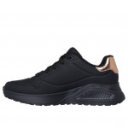 Skechers Uno Lite Shimmer Along női fűzős fekete sneaker cipő 177291-BBK