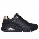 Skechers Uno Icon Idolized Air fekete női bőr sneaker félcipő 177767-BBK