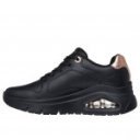 Skechers Uno Icon Idolized Air fekete női bőr sneaker félcipő 177767-BBK