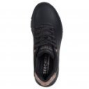 Skechers Uno Icon Idolized Air fekete női bőr sneaker félcipő 177767-BBK