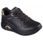 Skechers Uno Icon Idolized Air fekete női bőr sneaker félcipő 177767-BBK Női Skechers