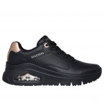 Skechers Uno Icon Idolized Air fekete női bőr sneaker félcipő 177767-BBK
