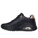 Skechers Uno Icon Idolized Air fekete női bőr sneaker félcipő 177767-BBK
