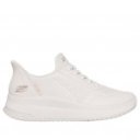 Skechers Slip-Ins Bobs Squad 4 - Key Lock női bebújós fehér sneaker cipő 117740-W