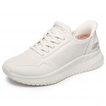 Skechers Slip-Ins Bobs Squad 4 - Key Lock női bebújós fehér sneaker cipő 117740-W