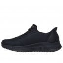 Skechers Slip-Ins Bobs Squad 4 - Key Lock női bebújós fekete sneaker cipő 117740-BBK