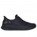 Skechers Slip-Ins Bobs Squad 4 - Key Lock női bebújós fekete sneaker cipő 117740-BBK