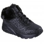 Skechers Uno Lite Cozy Leopard lányka - női fűzős cipzáras bokacipő 310362L-BBK Gyerek Skechers