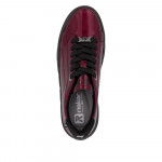Rieker Revolution női fűzős bordó lakkbőr sneaker félcipő W2601-35