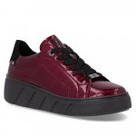 Rieker Revolution női fűzős bordó lakkbőr sneaker félcipő W2601-35