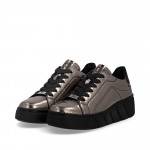 Rieker Revolution női fűzős metál lakkbőr sneaker félcipő W2601-91