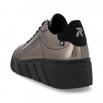Rieker Revolution női fűzős metál lakkbőr sneaker félcipő W2601-91
