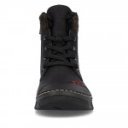 Rieker női fűzős cipzáras fekete bokacipő 55031-00