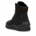 Rieker női fűzős cipzáras fekete bokacipő 55031-00