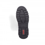 Rieker női fűzős cipzáras piros lakk bokacipő Y0220-33