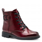 Jana női fűzős cipzáras bordó bokacipő 25278-45-542 07698 Női Jana